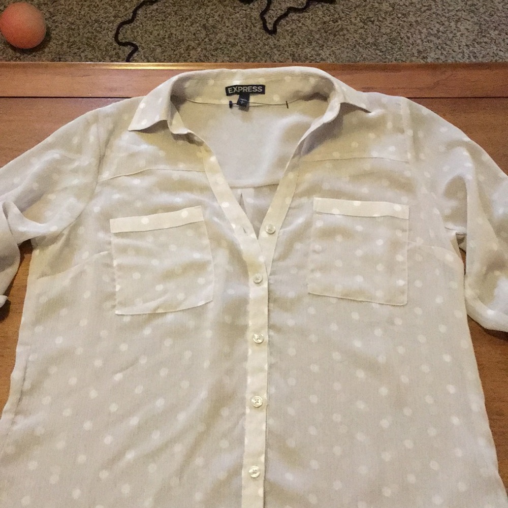 Express polka dot portofino shirt